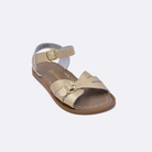 One 900 Classic style sandal color gold. Facing left to right diagonally. 	Little Kid Size.