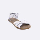 One 900 Classic style sandal color white. Facing left to right diagonally. 	Little Kid Size.