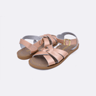 Two rose gold little kid sized 800 Original style sandal. Both pushed together facing the camera diagonally.
