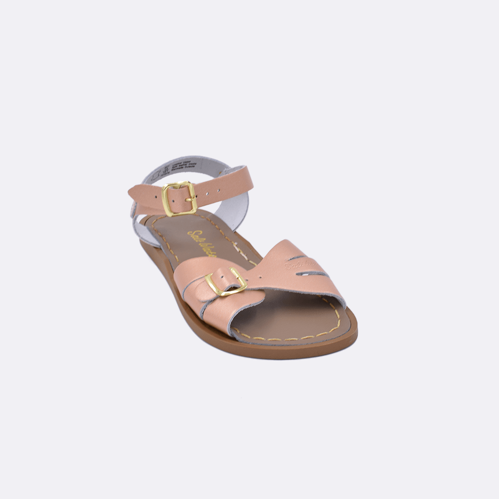One 900 Classic style sandal color rose gold. Facing left to right diagonally. 	Little Kid Size.